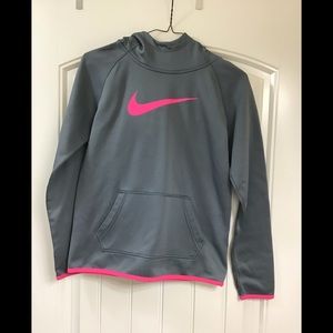 Nike grey sweatshirt with hot pink trim